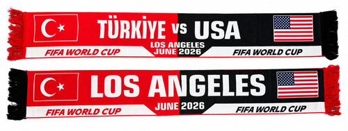 Türkiye vs USA Los Angeles 2026 Woven Fan Scarf