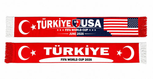 Türkiye vs USA 2026 Woven Fan Scarf
