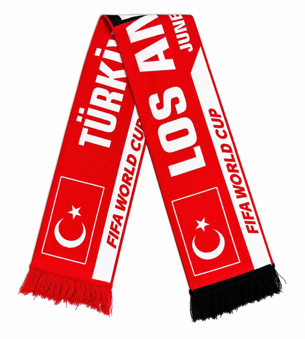 Türkiye vs USA Los Angeles 2026 Woven Fan Scarf